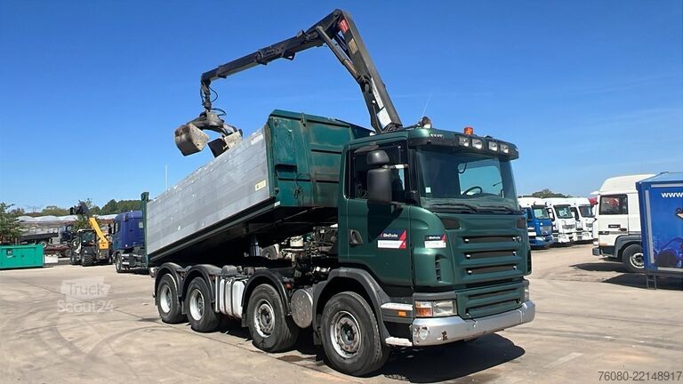 Kipper met kraan Scania G 380 (EURO 5 / BIG HUB / STEEL SUSP. / HMF 164...