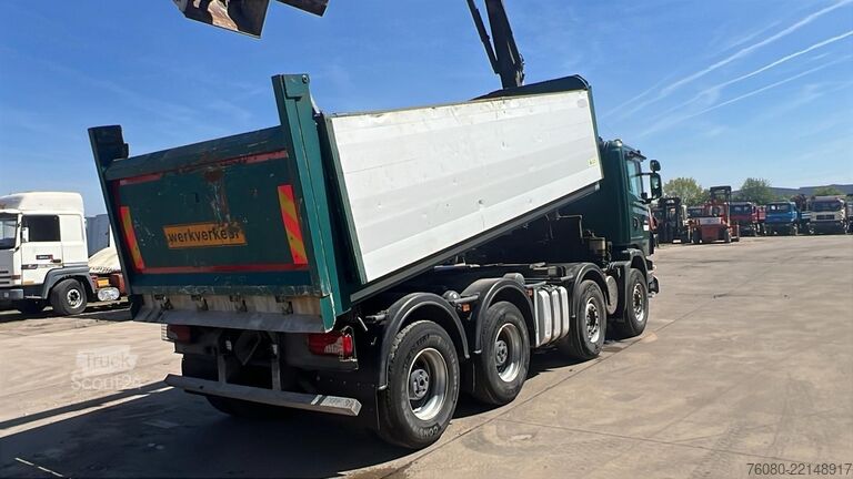 Kipper met kraan Scania G 380 (EURO 5 / BIG HUB / STEEL SUSP. / HMF 164...