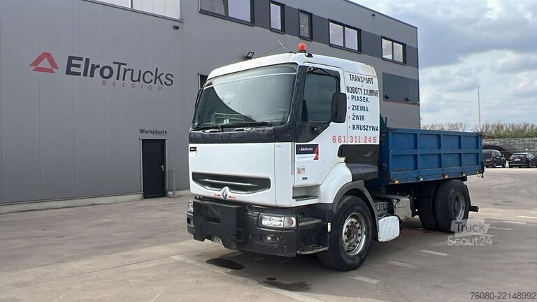 3-zijdenkipper Renault Premium 340 (POMPE MANUELLE / MANUAL PUMP / GRA...