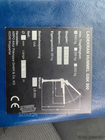 Пікап-фургон MAN TGE 3.180 Pristche mit Kran *Doppelkabine*Ahk*