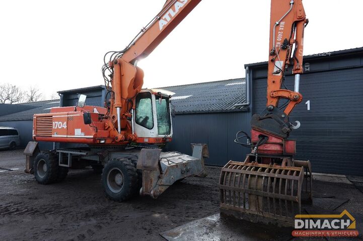 Materiaalinkäsittelykone ATLAS 1704 triple giek - overslagkraan 4x4 - 4 stempe...