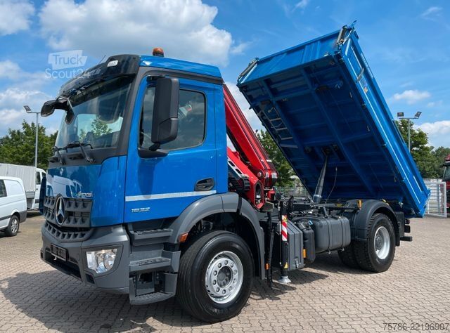 Tipvogn MERCEDES-BENZ Arocs 1832/ Fassi F 120+Funk/ 2xAHK/ AC/ Org. KM