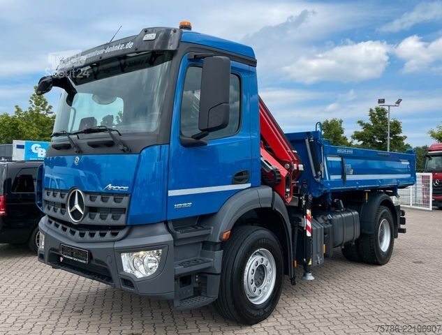 Tipvogn MERCEDES-BENZ Arocs 1832/ Fassi F 120+Funk/ 2xAHK/ AC/ Org. KM