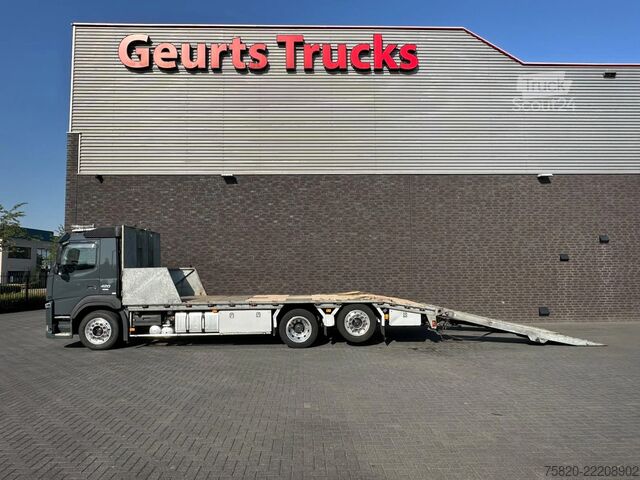 Dodávka na prepravu áut Volvo FM 420 6X2 OPRIJWAGEN/MACHINE TRANSPORTER/PLATEAU/