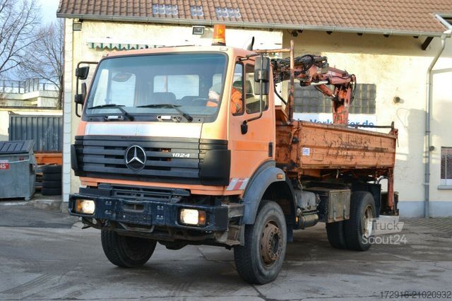 Autre MERCEDES-BENZ 1824 AK Kipper Kran Allrad 4x4  191tkm Standheiz