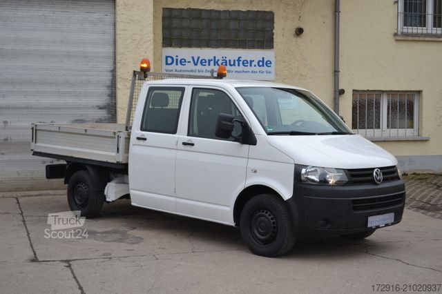 Fourgon pick-up VOLKSWAGEN T5 Doppelkabine DOKA 1. Hand KLIMA 2,0TDI 6 Sitz
