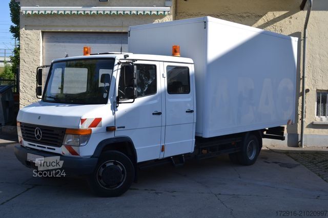 Vrachtwagen met bakwagen MERCEDES-BENZ Vario 816 Koffer Doppelkabine 1.Hand 105tkm Bl