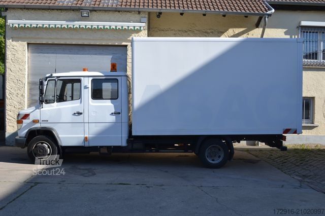 Vrachtwagen met bakwagen MERCEDES-BENZ Vario 816 Koffer Doppelkabine 1.Hand 105tkm Bl