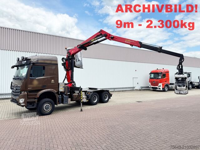 Torenkraan Mercedes-Benz Arocs 3351 LS 6x6 Arocs 3351 LS 6x6, Grounder, MirrorCam, Navi, Krankabine, Kran Epsilon S260Z96