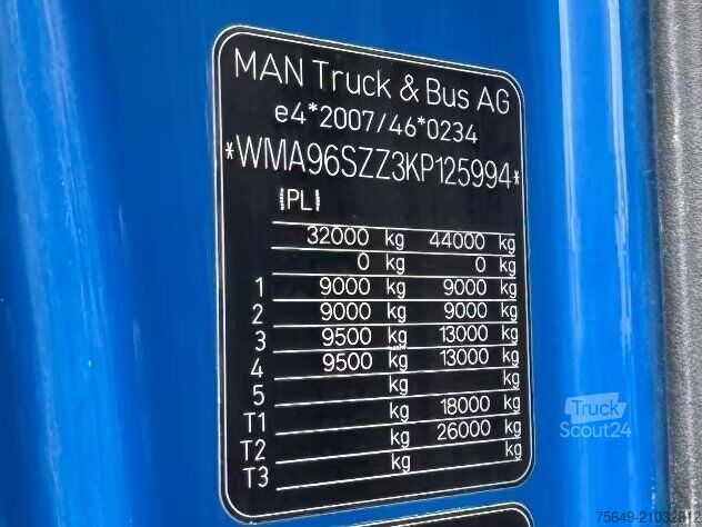Camión para usos especiales MAN TGS 41.460 8x8 BB TGS 41.460 8x8 BB, Meiller Stahlmulde ca. 20m³