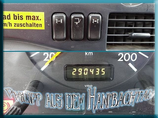 Skrzynia ladunkowa Mercedes-Benz Mercedes Sprinter 312D 4x4 Pritsche Hebebühne Army