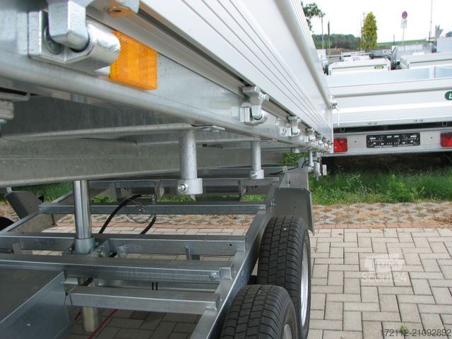Three-way tipper trailer UNSINN FZ-TECHNIK Dreiseitenkipper 3500kg 3,66 x 2,04, elektrisch