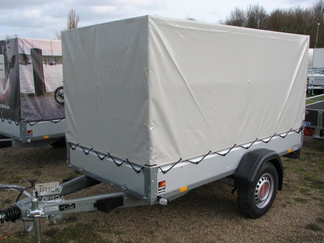 Autotrailer STEMA STL 1300 mit 1,0 m Hochplane, Gesamthöhe 1,35m