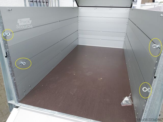 Automobilių priekaba Anssems GTB 1200 VT 2 251x128x118cm verfügbar abschließbar belastbarer Aludeckel bis 100kg