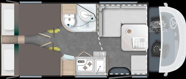 Polointegrovaný obytný vůz CHAUSSON 627 Titanium Line ~ ohne Hubbett `26