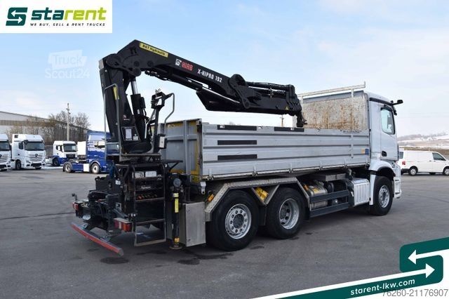 Kipper LKW MERCEDES-BENZ Arocs 2745 6x2 Heckkran Hiab X-HIPRO 192  Kipper