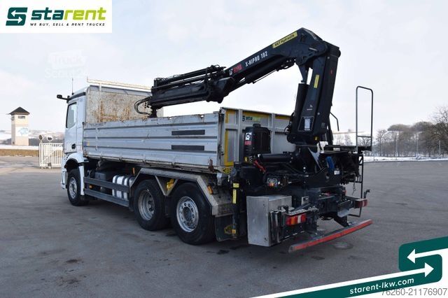 Kipper LKW MERCEDES-BENZ Arocs 2745 6x2 Heckkran Hiab X-HIPRO 192  Kipper