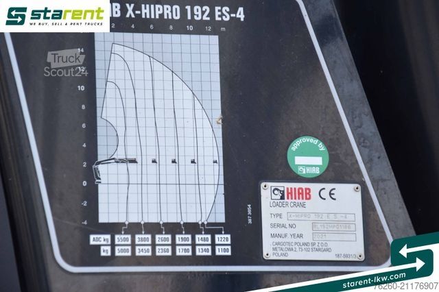 Kipper LKW MERCEDES-BENZ Arocs 2745 6x2 Heckkran Hiab X-HIPRO 192  Kipper