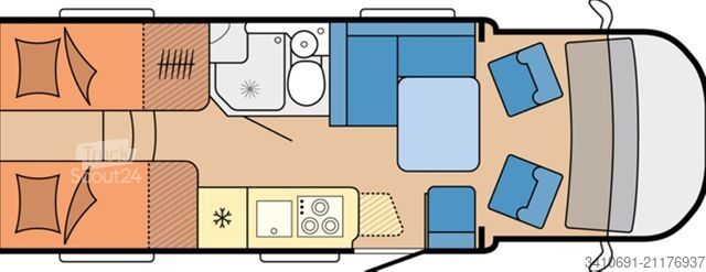 Half-integraal camper HOBBY OnTour T 710 GE Auto. Combi 6E Assistenzsysteme