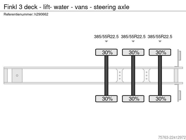 Перевозка крупного рогатого скота Finkl 3 deck - lift- water - vans - steering axle
