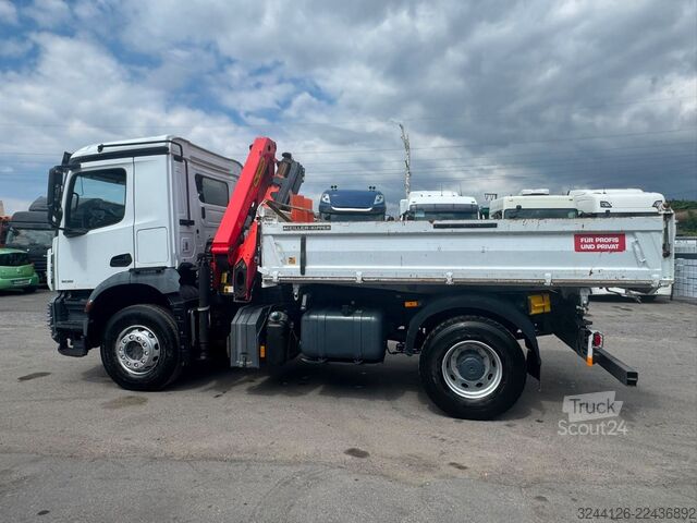 Трехсторонний самосвал MERCEDES-BENZ Arocs 1835K/Meiller+Kran-PalfingerPK12501/Funk/