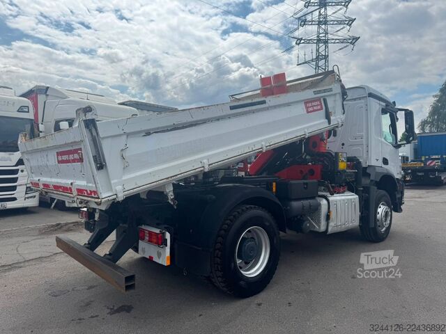 Трехсторонний самосвал MERCEDES-BENZ Arocs 1835K/Meiller+Kran-PalfingerPK12501/Funk/