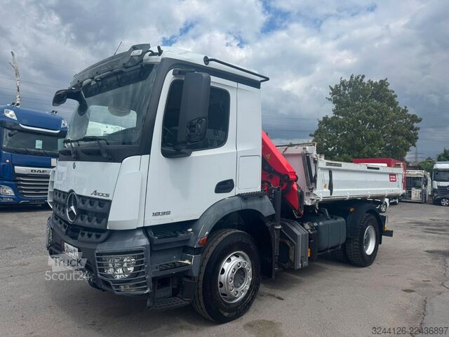 Самосвален камион MERCEDES-BENZ Arocs 1835K/Meiller+Kran-PalfingerPK12501-SLD5+6