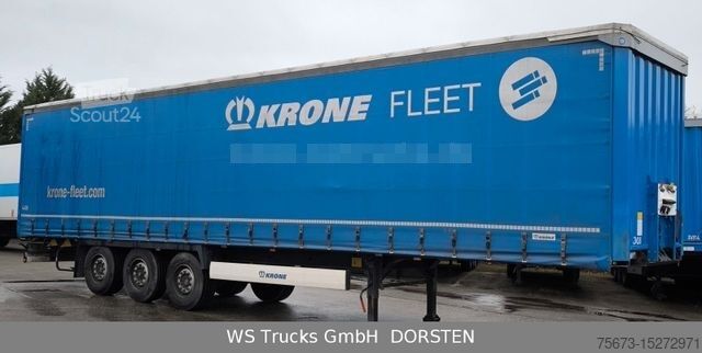 Öppen semitrailer med kapell KRONE SD 27 Planauflieger mit Edscha | ABS, EBS, XL