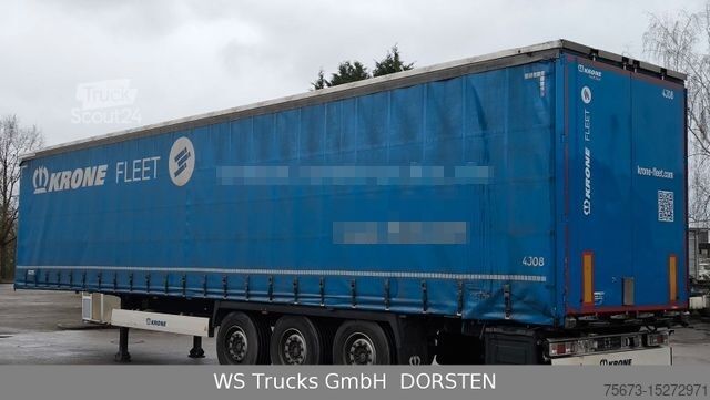 Öppen semitrailer med kapell KRONE SD 27 Planauflieger mit Edscha | ABS, EBS, XL
