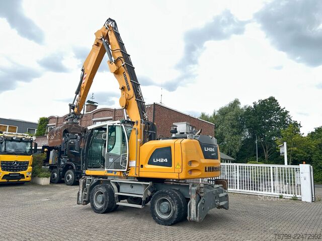 Pelle sur pneus LIEBHERR LH 24 Litronic mit Abbruch- / Sortiergreifer