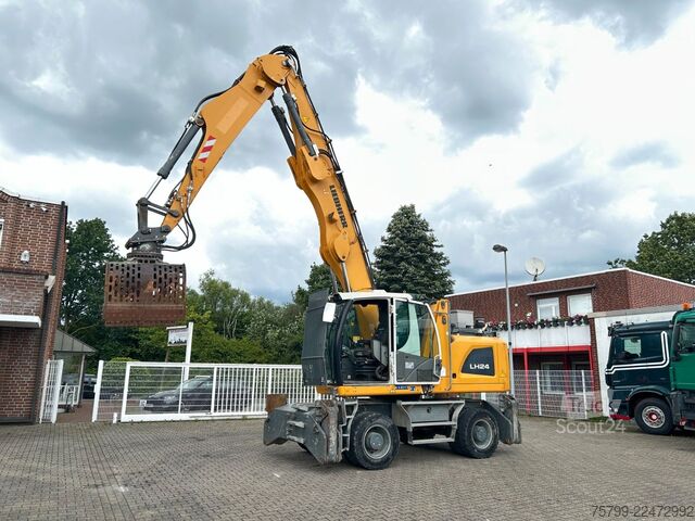 Pelle sur pneus LIEBHERR LH 24 Litronic mit Abbruch- / Sortiergreifer