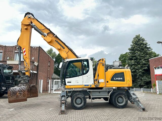 Pelle sur pneus LIEBHERR LH 24 Litronic mit Abbruch- / Sortiergreifer