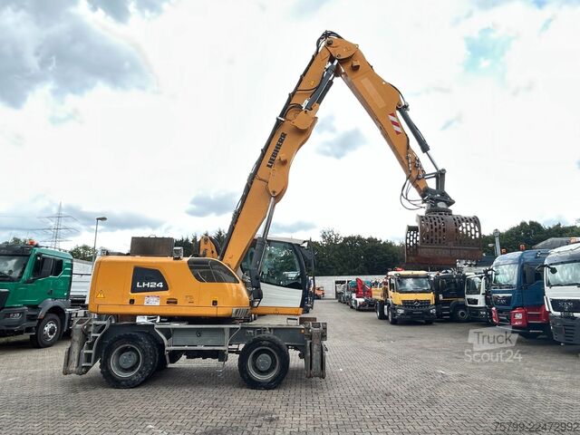 Pelle sur pneus LIEBHERR LH 24 Litronic mit Abbruch- / Sortiergreifer