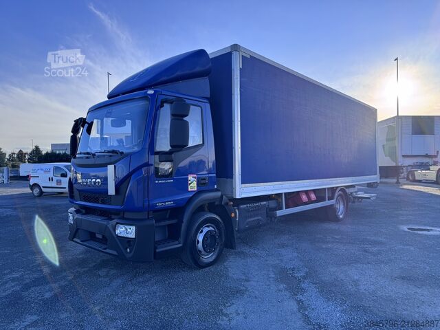 Camión plataforma con toldo Iveco eurocargo 120e22