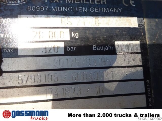 Abrollkipper Iveco AT260S40 6x2, Lenk-/Liftachse