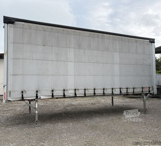 Wechselbrücke mit Pritsche & Plane Wecon Jumbo XXL Innen 3090 mm Hubdach Verzinkt