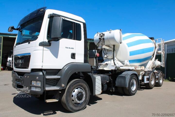 Concrete mixer truck MAN TGS 18.400 4x4H BLS Hydro STETTER 10m³ Nr: 653