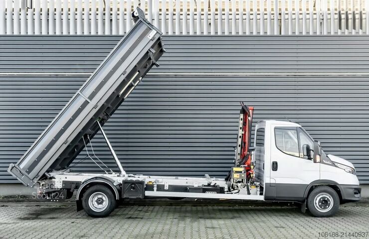 Basculantă trilaterală cu macara Iveco Daily 70C18 HA8 Kipper Kran