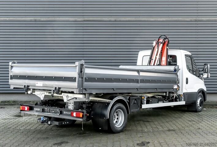 Basculantă trilaterală cu macara Iveco Daily 70C18 HA8 Kipper Kran