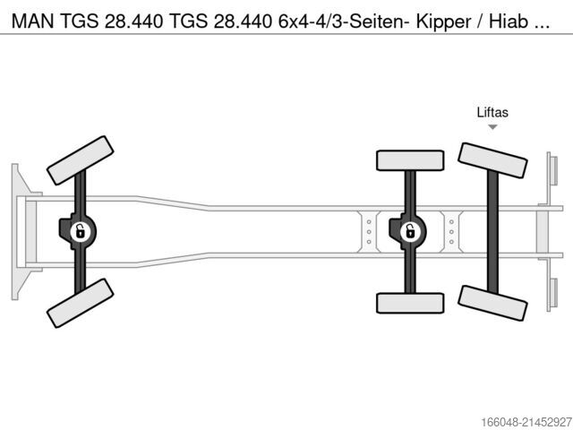 Kipper mit Kran MAN TGS 28.440 TGS 28.440 6x4-4/3-Seiten- Kipper / ...