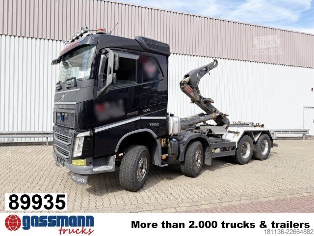 Camion benne à bras amovible Volvo FH 500 8x4, liftbare Antriebsachse, Meiller