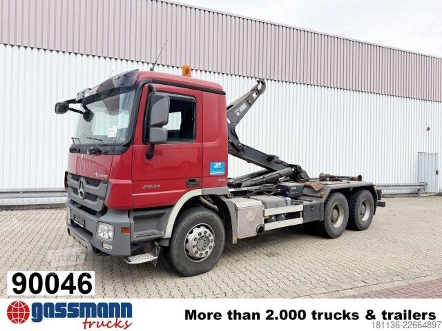 Camion benne à bras amovible Mercedes-Benz Actros 2641 K 6x4, Hiab Schub-/Knick