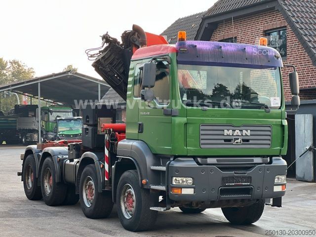 Kampós konténerszállító teherautó MAN TGA 35.430 8x4 Palfinger Abroller/Kran