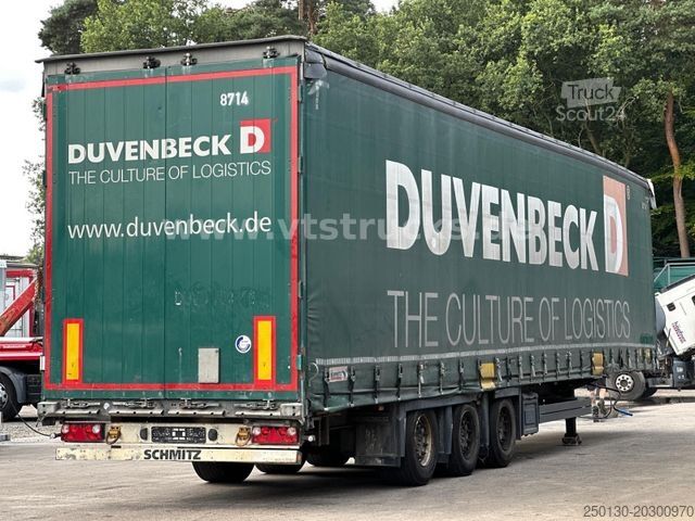 Open semitrailer with tarp SCHMITZ CARGOBULL SCB*S3T MegaTrailer Curtainsider Edscha-Verdeck