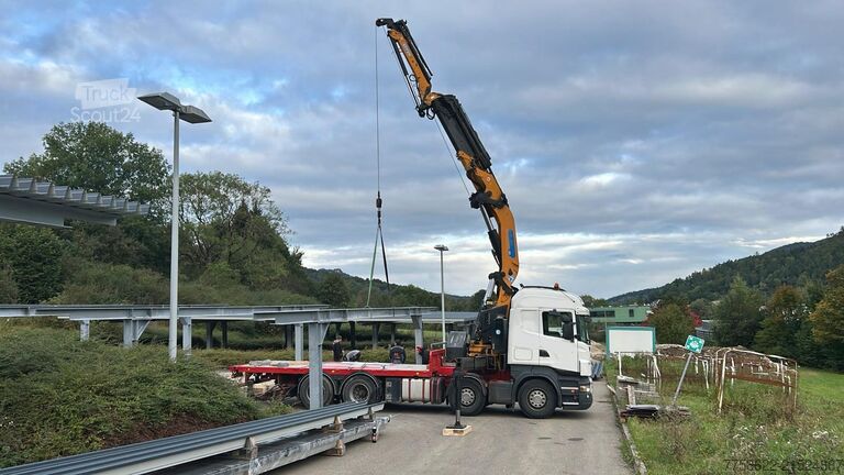 Jeřáb na nákladním automobilu Scania R500 Effer 85ton/meter Jip Ladekran/Auto