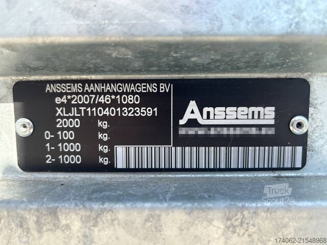 Anssems Plateau Trailer PLT 2 PRO 2000 Anssems Plateau Trailer PLT 2 PRO 2000