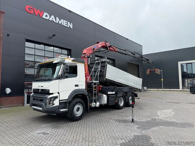 3-zijdige kipper Volvo FMX 460 6x2 Kipper/HMF 2120 k5 Euro 6