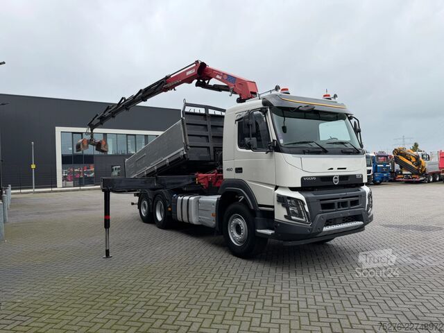3-zijdige kipper Volvo FMX 460 6x2 Kipper/HMF 2120 k5 Euro 6