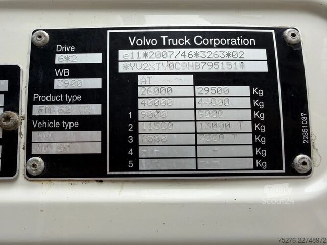 3-zijdige kipper Volvo FMX 460 6x2 Kipper/HMF 2120 k5 Euro 6