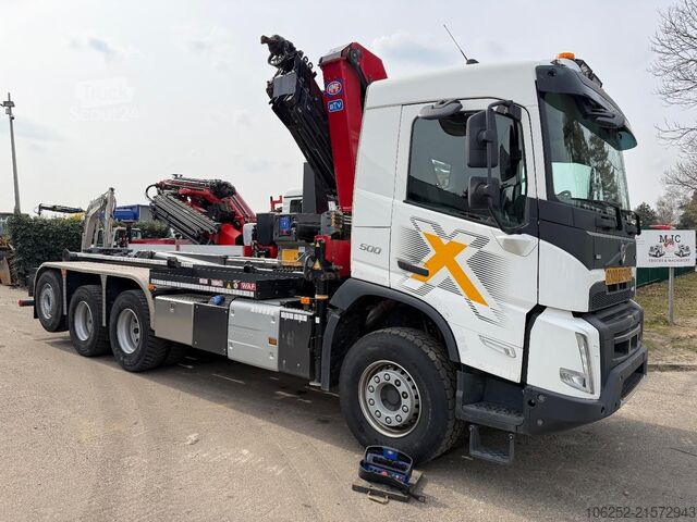 Système de bras à crochet Volvo FMX 500 8x4 TRIDEM HOOKLIFT + CRANE HMF 2320 K4...